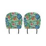 heliconia palm and monstera leaves pattern Car Headrest Cover