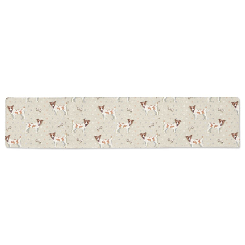 Jack Russel Pattern Print Design 02 Table Runner