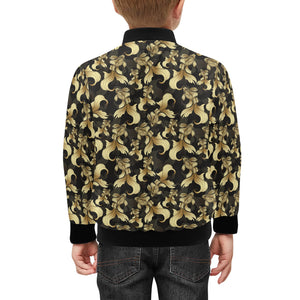 Goldfish Pattern Print Design 01 Kids' Boys' Girls' Bomber Jacket