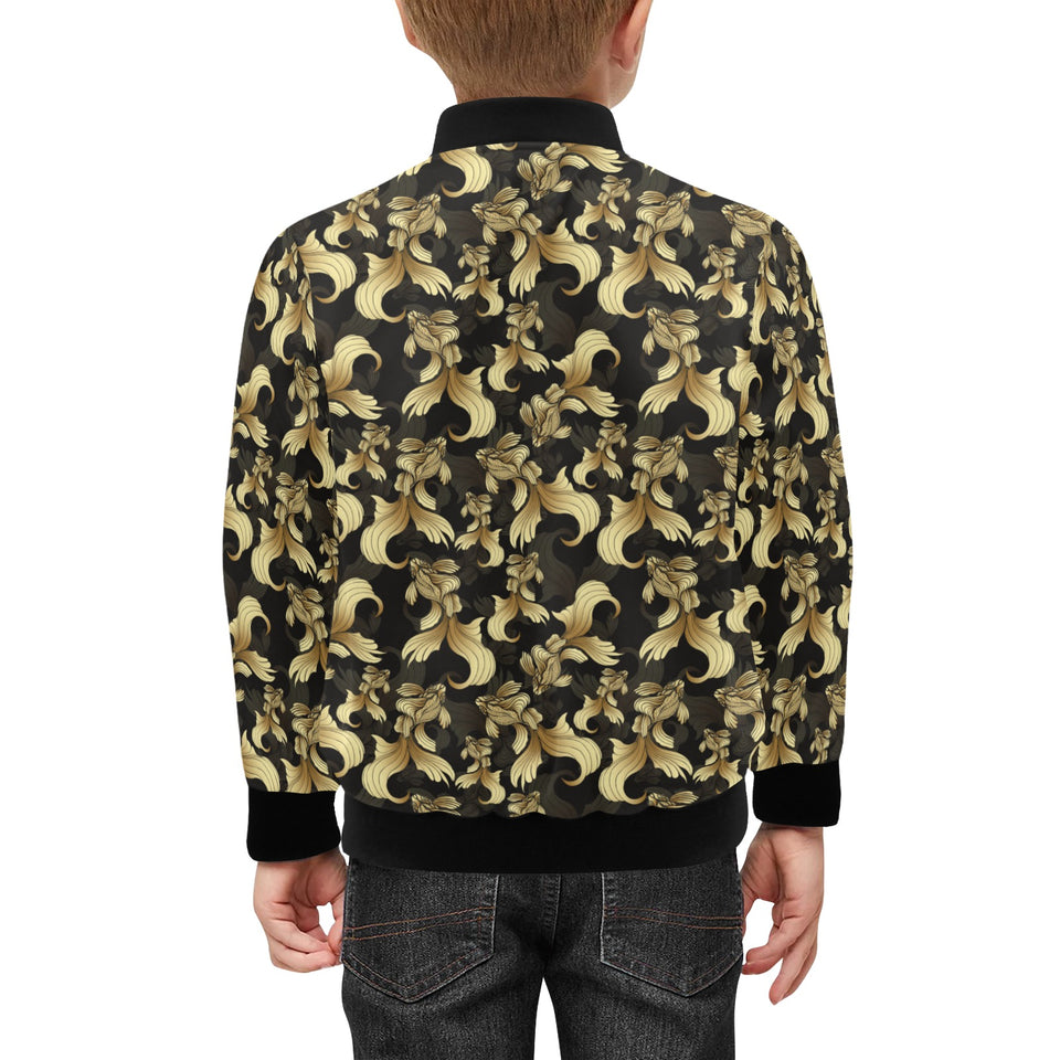 Goldfish Pattern Print Design 01 Kids' Boys' Girls' Bomber Jacket