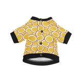 Passion fruits slice pattern All Over Print Pet Dog Round Neck Fuzzy Shirt