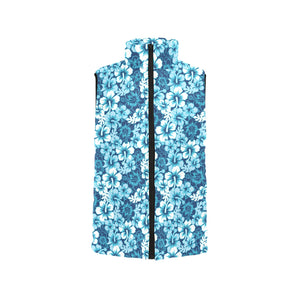 Hibiscus Pattern Print Design 03 Men's Padded Vest