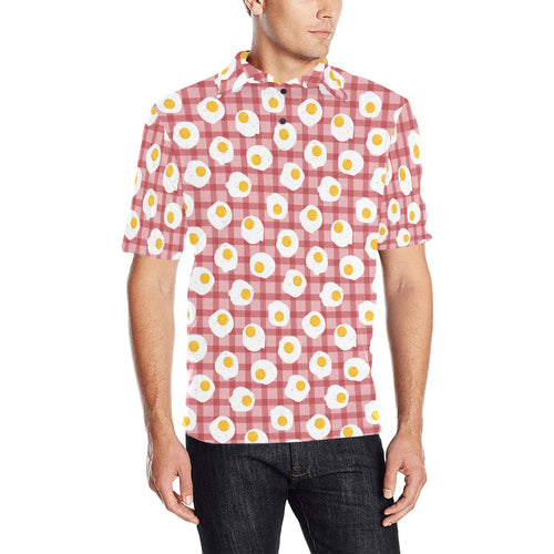 Fried Eggs Pattern Print Design 03 Men's All Over Print Polo Shirt