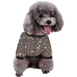 Coffee bean leave pattern All Over Print Pet Dog Round Neck Fuzzy Shirt