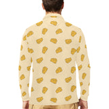 Cheese pattern Men's Long Sleeve Polo Shirt