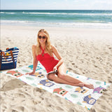 Cute owl pattern Beach Towel