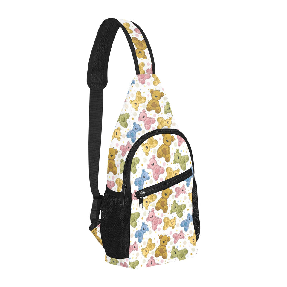 Teddy Bear Pattern Print Design 01 All Over Print Chest Bag