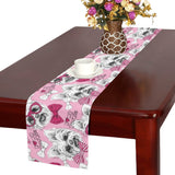 Yorkshire Terrier Pattern Print Design 03 Table Runner
