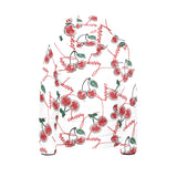 Hand drawn cherry pattern Kids' Boys' Girls' Padded Hooded Jacket
