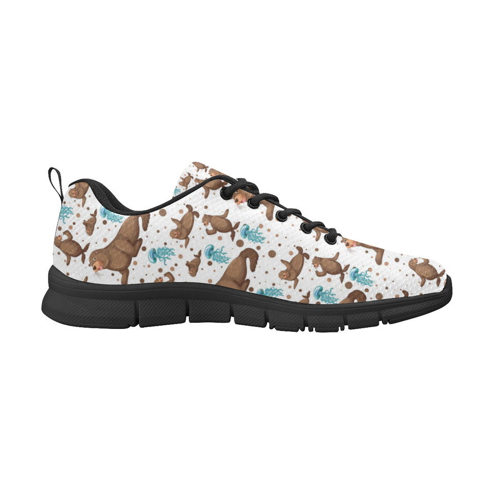 sea lion Seals jellyfish pattern Men's Sneaker Shoes