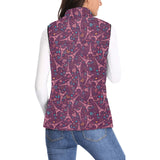 Eiffel Tower Heart Pattern Print Design 04 Women's Padded Vest