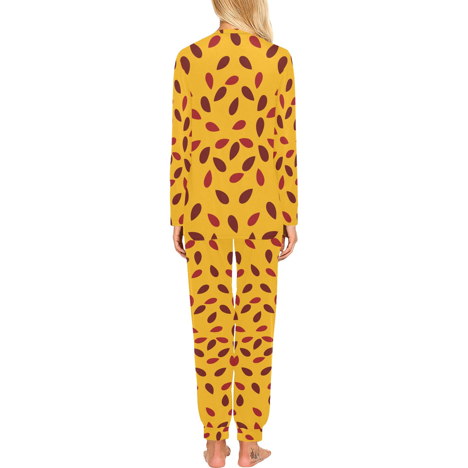 Passion fruit texture Women's All Over Print Pajama Set