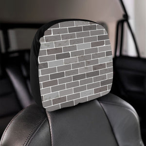 Brick Printed Pattern Print Design 05 Car Headrest Cover