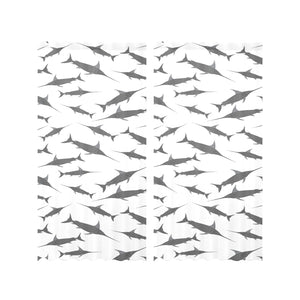 Swordfish Pattern Print Design 04 Gauze Curtain