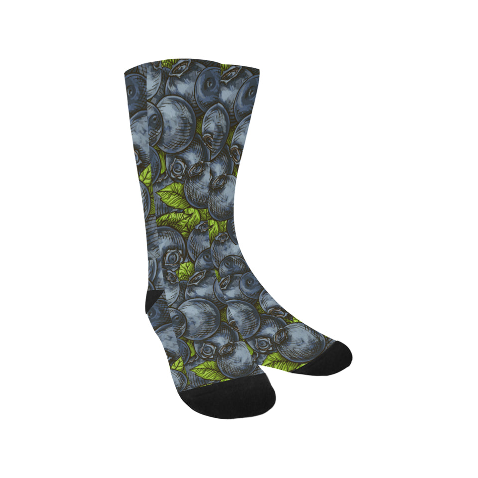 blueberry pattern Crew Socks