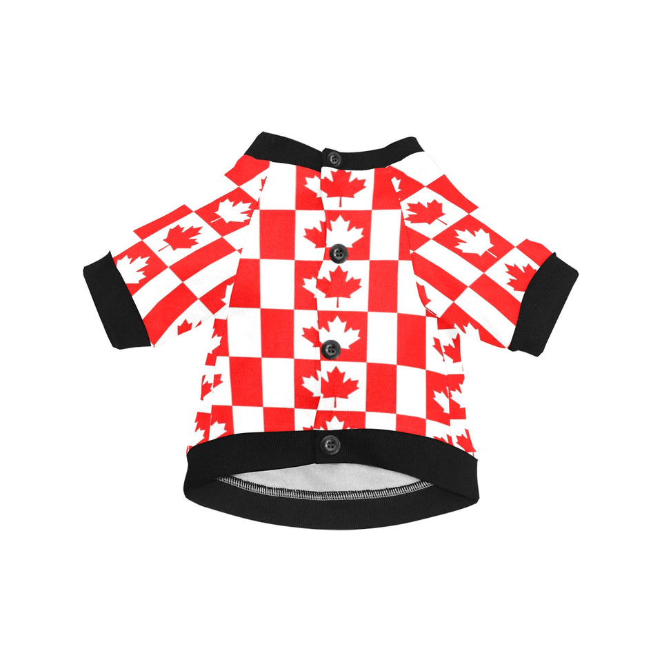 Canada Pattern Print Design 05 All Over Print Pet Dog Round Neck Fuzzy Shirt