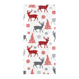 Deer tree snowflakes chrismas pattern Beach Towel