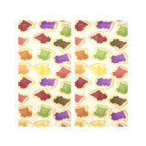 Bread Toast Pattern Print Design 02 Gauze Curtain
