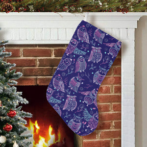 Cute owls pattern boho style ornament Christmas Stocking
