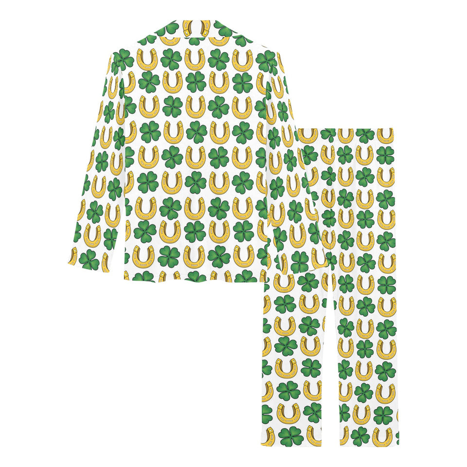 Horseshoes Pattern Print Design 04 Women's Long Pajama Set