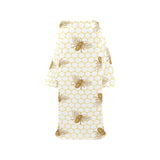 Bee honeycomb seamless design pattern Blanket Robe with Sleeves