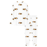 Cute beagle dog sleeping pattern Women's All Over Print Pajama Set