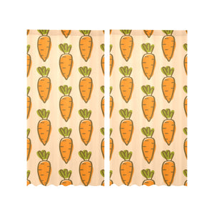 Carrot Pattern Print Design 04 Gauze Curtain
