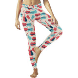 Red Blue guitar pattern Women's Legging Fulfilled In US