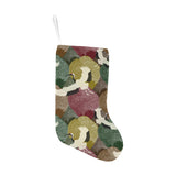 Japanese cranes flying forest dot pattern Christmas Stocking