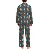 Deers star tree pattern Men's Long Pajama Set