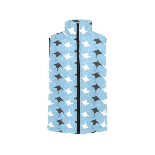 Stingray Pattern Print Design 03 Men's Padded Vest