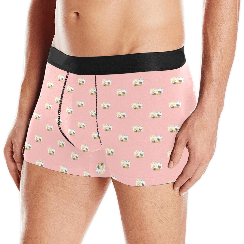 Cute hamster cheese pattern pink background Men's All Over Print Boxer Briefs Men's Underwear
