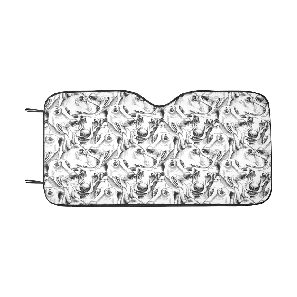 Greyhound Pattern Print Design 01 Car Sun Shade