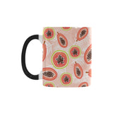 papaya leaves pattern Morphing Mug Heat Changing Mug