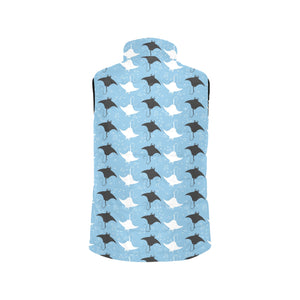 Stingray Pattern Print Design 03 Women's Padded Vest