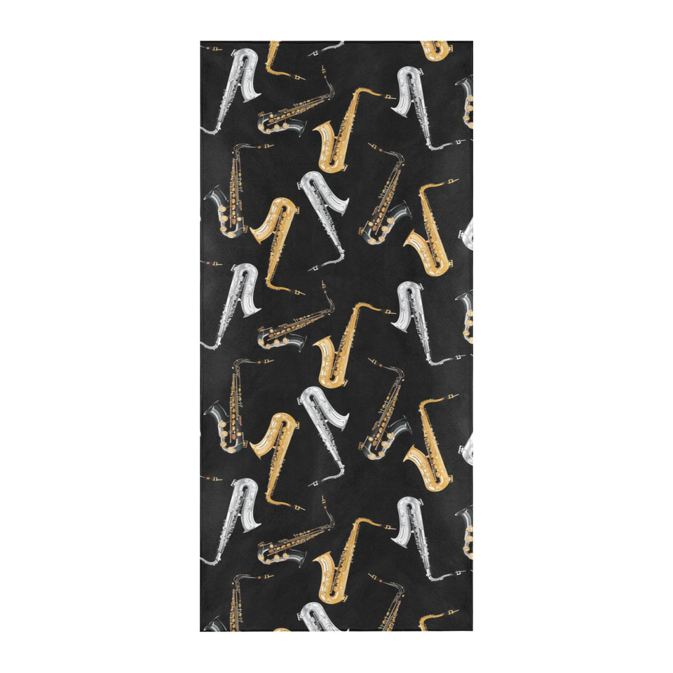 saxophone design pattern Beach Towel