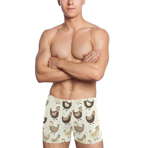 Cute rooster chicken cock Men's Swimming Trunks