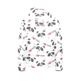 Hand Drawn faces of pandas pattern Kids' Boys' Girls' Padded Hooded Jacket