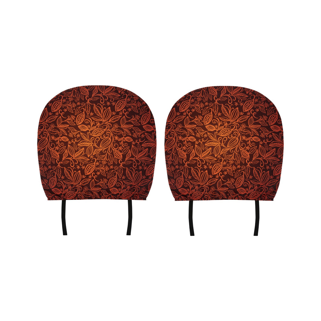 cacao beans tribal polynesian pattern Car Headrest Cover
