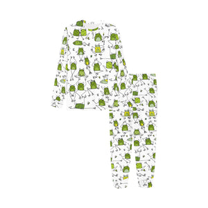 Sketch funny frog pattern Kids' Boys' Girls' All Over Print Pajama Set