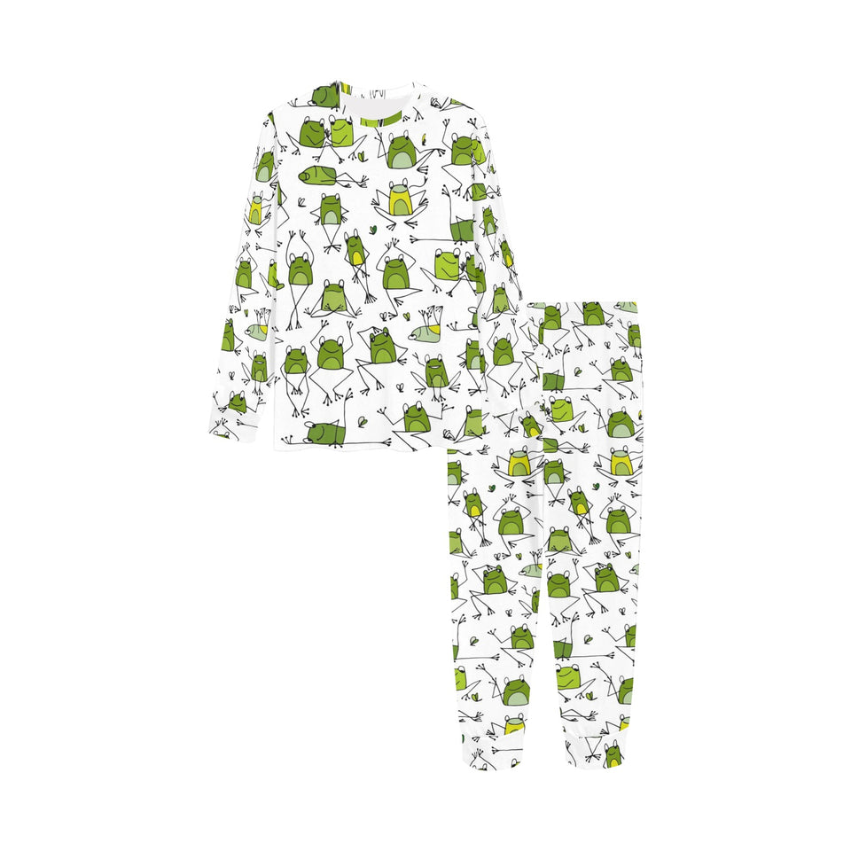 Sketch funny frog pattern Kids' Boys' Girls' All Over Print Pajama Set