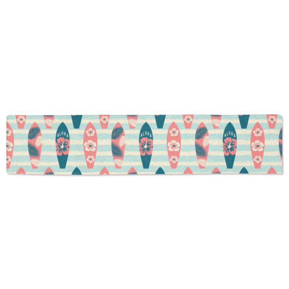 Surfboard Pattern Print Design 02 Table Runner