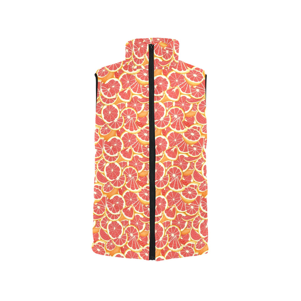 Tropical grapefruit pattern Women's Padded Vest