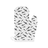 Swordfish Pattern Print Design 04 Heat Resistant Oven Mitts