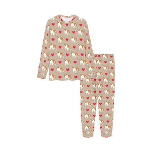 English Bulldog Pattern Print Design 05 Kids' Boys' Girls' All Over Print Pajama Set