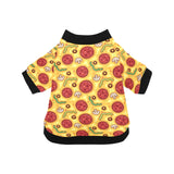 Pizza texture pattern All Over Print Pet Dog Round Neck Fuzzy Shirt