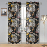 Eagle Pattern Print Design 05 Gauze Curtain