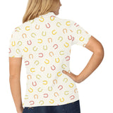 Horseshoes Pattern Print Design 02 Women's All Over Print Polo Shirt