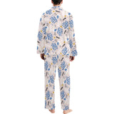Cute peacock pattern Men's Long Pajama Set