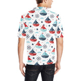 Cute color paper sailboat pattern Men's All Over Print Polo Shirt